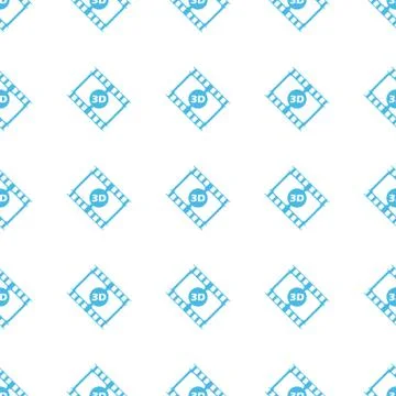 Unique 3d film seamless pattern Illustrazione stock