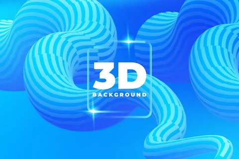 Unique 3d gradient blue color abstract style with wavy style and light effect Stock Illustration