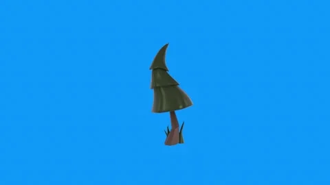 Unique 3D model of a pine tree with detailed features and colors Stock-Footage 296015247