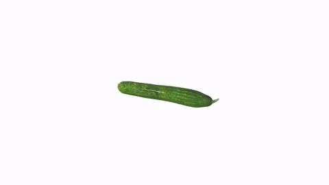 Unique 3D rendering of a cucumber on a plain background Stock-Footage 297584403