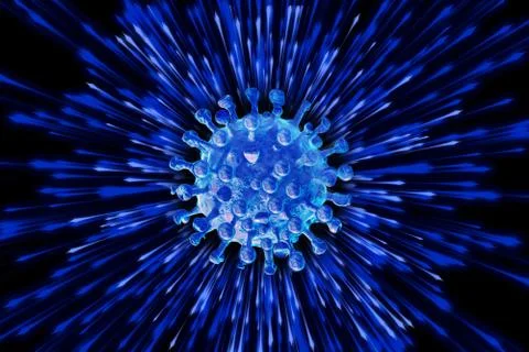 Unique 3d rendering illustration of a Coronavirus Virus Outbreak Stock Illustration