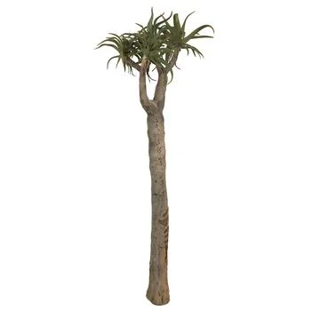 Unique 3D rendering of a tall, stylized tree with branching foliage Stock Photos