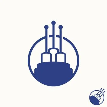 Unique 3D shape fiber optic cable on circle. Related to internet or network Stock Illustration