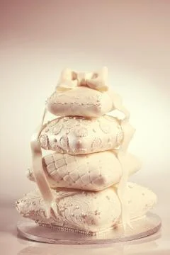 Unique 4-tier wedding cake Stock Photos