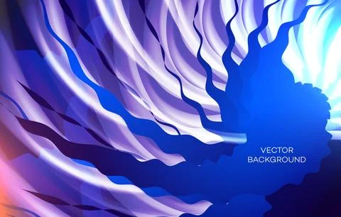 Unique abstract custom element vector with wavy stylish with blue color イラスト素材