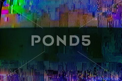 Unique abstract digital design backdrop with tv glitch error Stock Photos