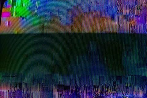 Unique abstract digital design backdrop with tv glitch error Stock Photos