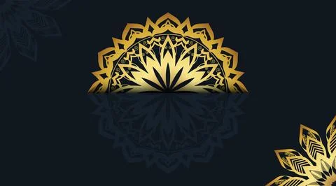 Unique abstract modern stylish gradient luxury color mandala art background Illustrazione stock