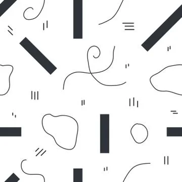 Unique abstract seamless repeating pattern. Geometric and hand drawn elements Stock Illustration
