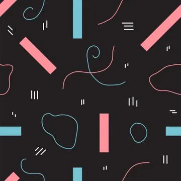 Unique abstract seamless repeating pattern. Geometric and hand drawn elements Stock Illustration