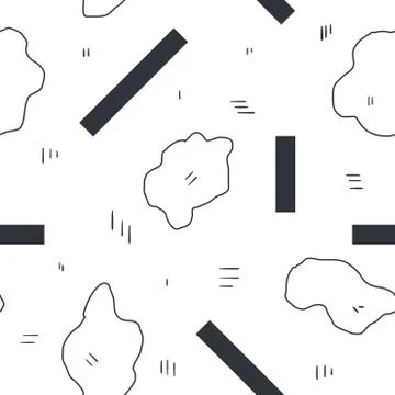 Unique abstract seamless repeating pattern. Geometric and hand drawn elements Stock Illustration