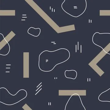 Unique abstract seamless repeating pattern. Geometric and hand drawn elements Stock Illustration