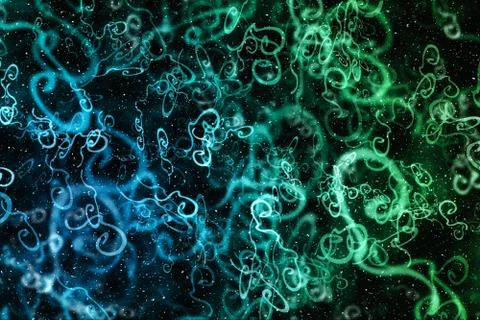Unique Abstract Smooth Multicolored Steams of Energy In Deep Space Energy Fie Stock Illustration