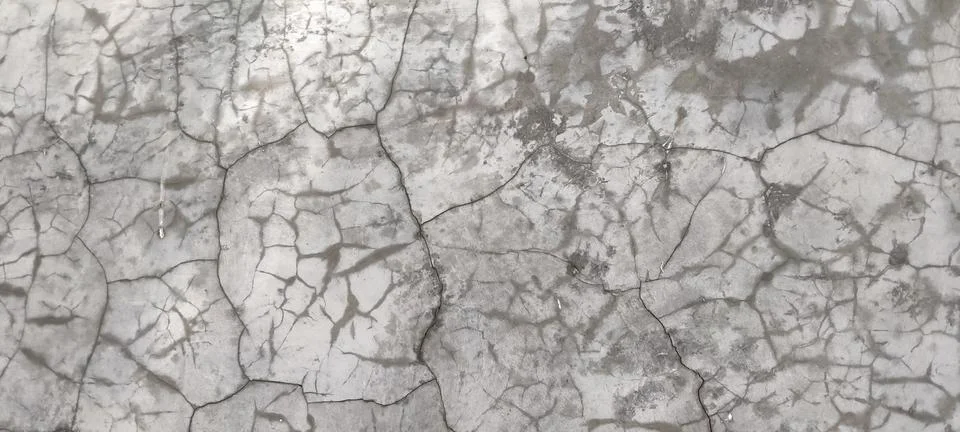 Unique Abstract Texture of Fine Wall Cracks on Aged Plaster Stock Photos