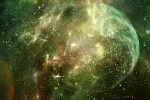 Unique Abstraction Space Background For Design As A Mystical Deep Space Artwo Stock Illustration