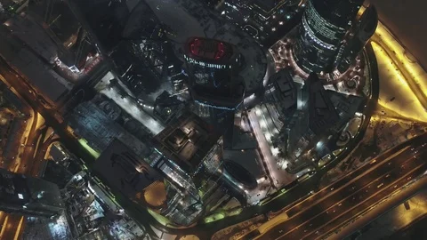 Unique Aerial Flight Around And Approach To Windows Of Moscow City Business. 4k Stock Footage 104301289