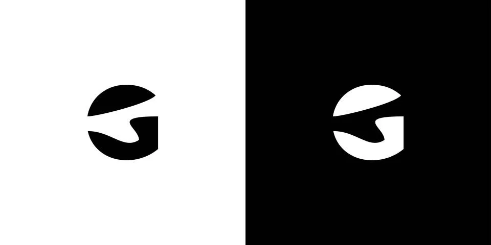 Unique and attractive initial letter G logo design Stock Illustration