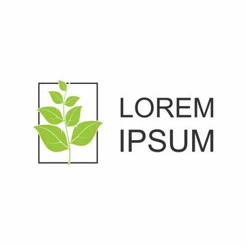 Unique and attractive leaf and stem shape design. Illustrazione stock