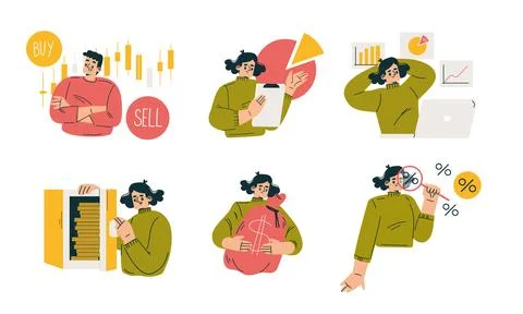 Unique and Creative Illustrations That Depict a Wide Range of Diverse Work Stock Illustration