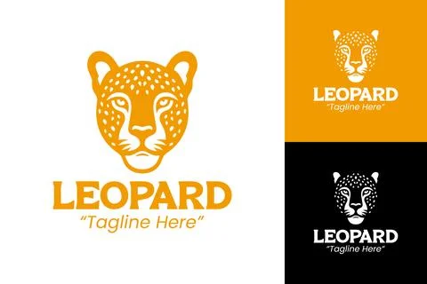 Unique and Dynamic Leopard Logo for Your Brand Stock Illustration
