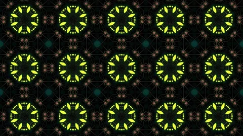 Unique and Dynamic Multicolored Neon Kaleidoscope Design Stock Footage 255297009