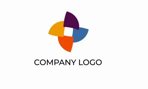 Unique and Modern Abstract Logo Design Stock Illustration
