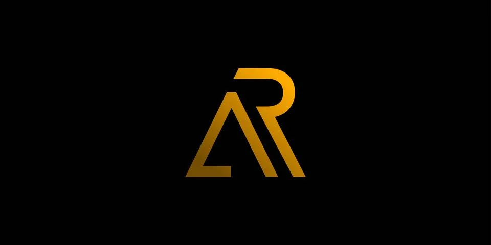 Unique and modern AR initials logo design 1 Illustrazione stock