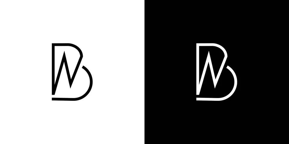Unique and modern BN initials logo design Stock Illustration