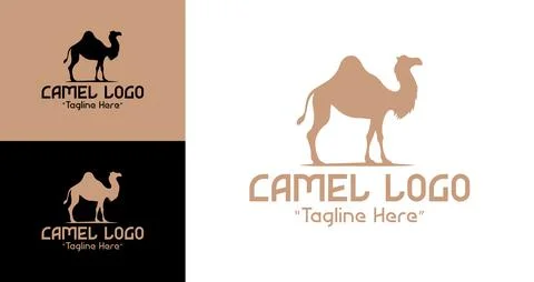 Unique and Modern Camel Logo Design for Corporate Identity Stock Illustration