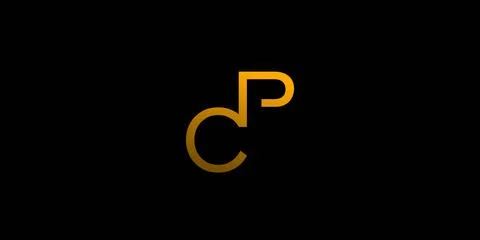 Unique and modern CP initials logo design Stock Illustration