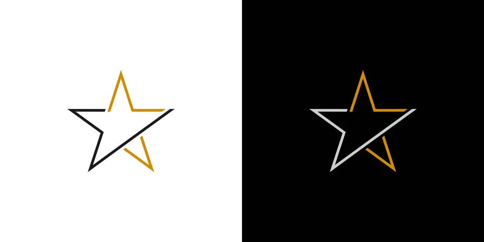 Unique and modern  E star logo design Stock Illustration