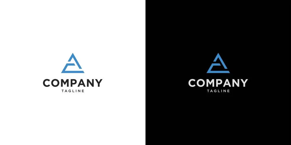 Unique and modern EA initials logo design Stock Illustration
