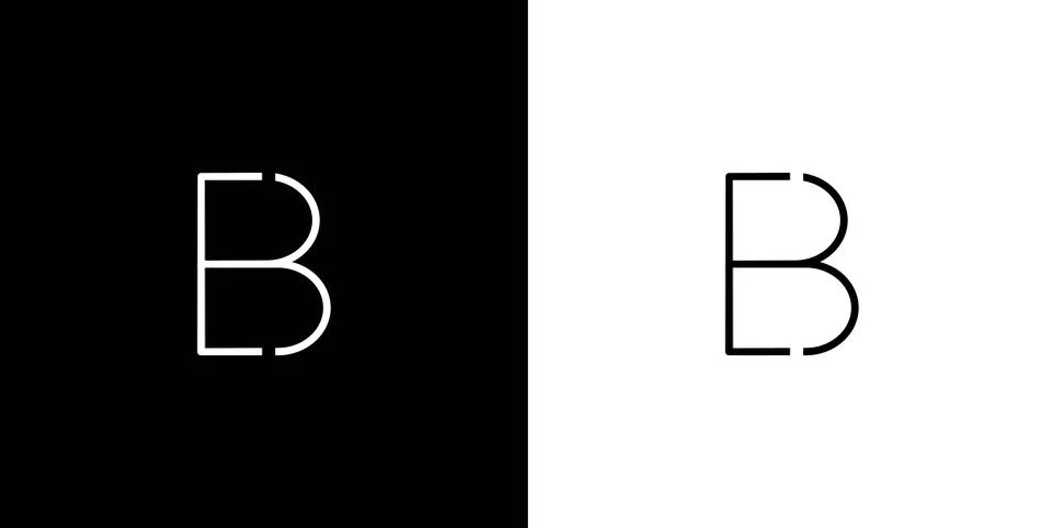 Unique and modern EB initials logo Stock Illustration