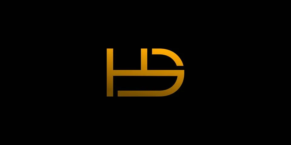 Unique and modern HS initials logo design Stock Illustration