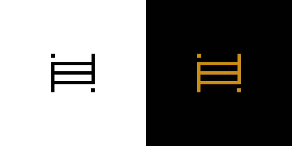 Unique and modern  initial H  logo design Stock Illustration