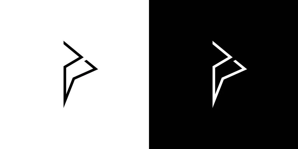 Unique and modern  initial PP  logo design Illustrazione stock