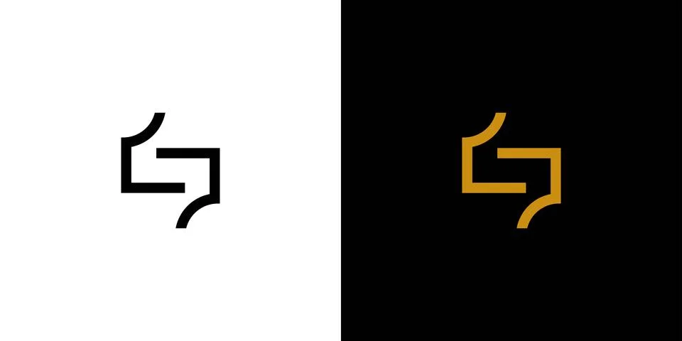 Unique and modern  initial S  logo design 2 Illustrazione stock