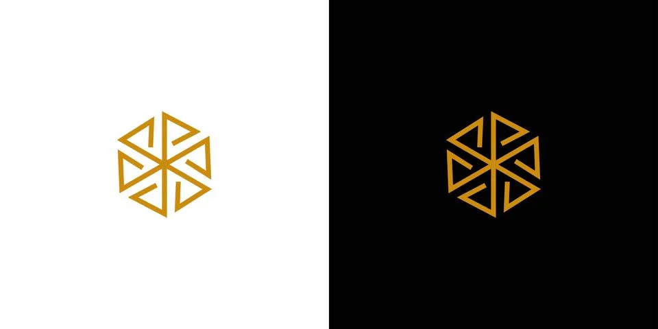 Unique and modern  initial SSS  logo design Stock Illustration