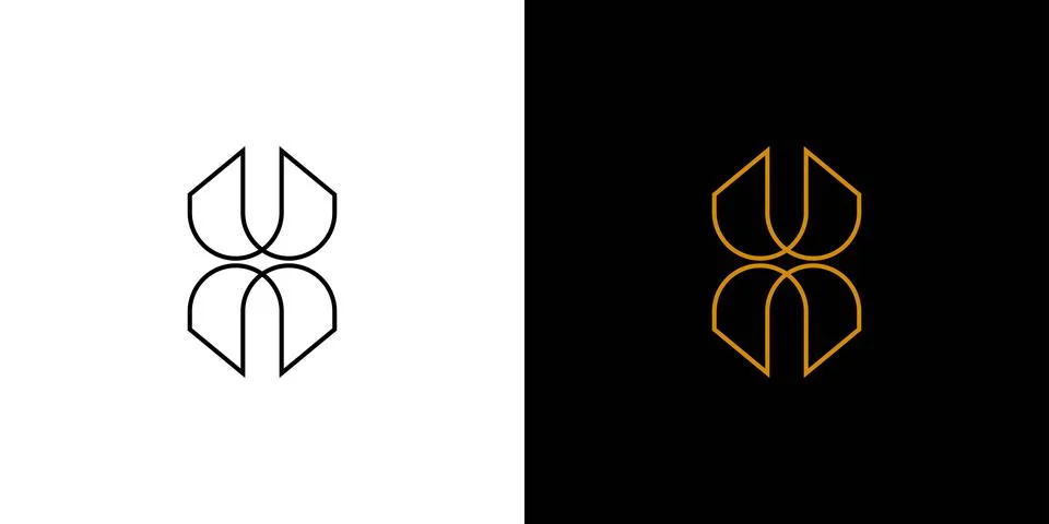 Unique and modern  initial X  logo design Stock Illustration