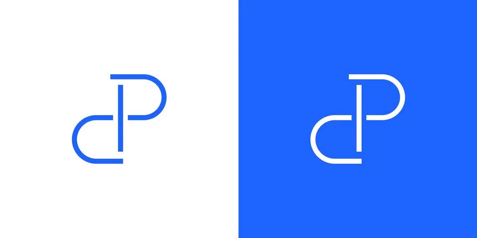 Unique and modern PC logo design 2. Stock Illustration