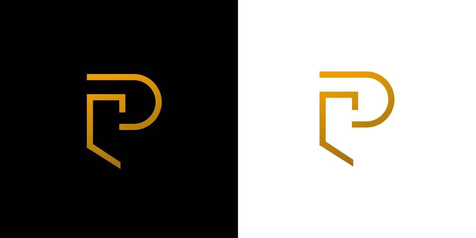 Unique and modern PC logo design. Stock Illustration