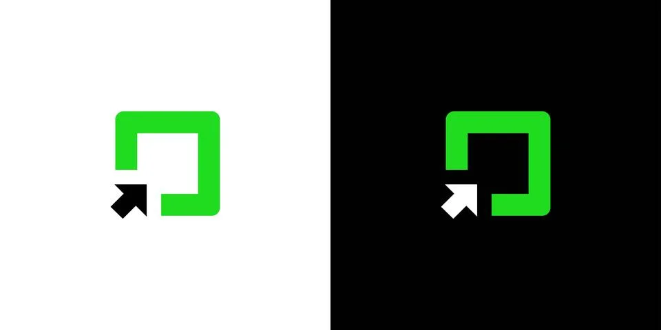 Unique and modern storage click logo design 4 Stock Illustration
