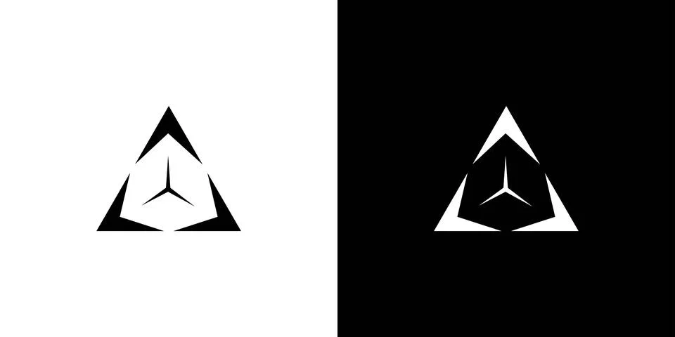 Unique and modern triangle box logo design Stock Illustration