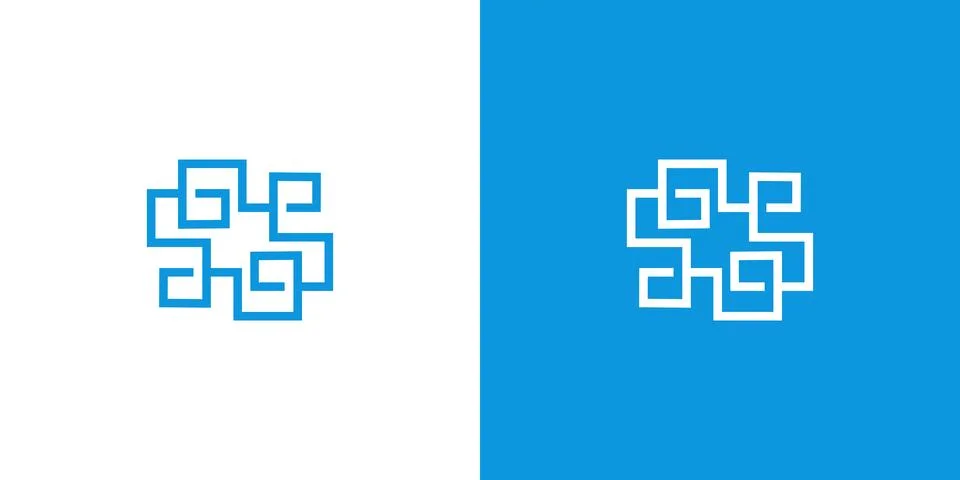 Unique and sophisticated The digital Cloud logo design 스톡 일러스트