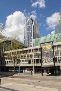Unique and specific architecture of Rotterdam buildings Stock Photos