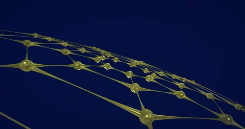 Unique animation of yellow networking design with abstract design glitch in Stock Footage 316218002