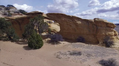 Unique arch in the deseret Stock Footage 62536390
