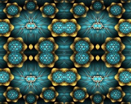 Unique artistic 3d computer generated endless fractals shapes patterns artwor Stock Illustration