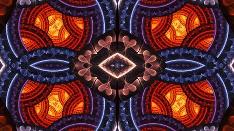 Unique artistic 3d computer generated endless fractals shapes patterns artwor Stock Illustration