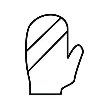 Unique Baking Glove Vector Line Icon Stock Illustration
